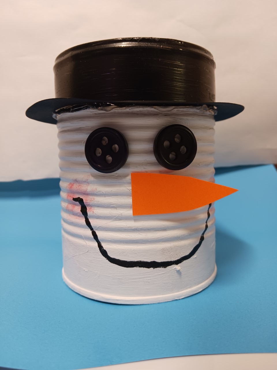 Join us in some winter fun making a snowman out of a tin can!