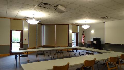 room setup in Community Room A