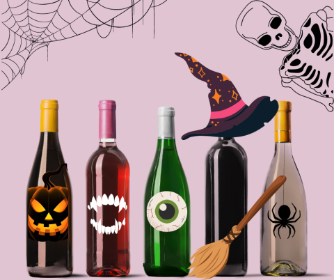 Halloween Wine Bottles