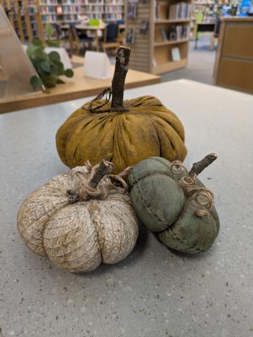  Each month we will explore different types of textiles as we create a homespun craft! This month join us as we get ready for fall and make "Prim Pumpkins"!