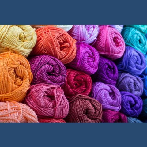 different colored yarns