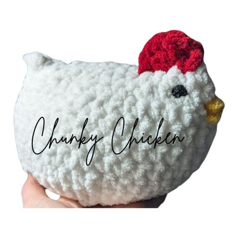 crochet white hen