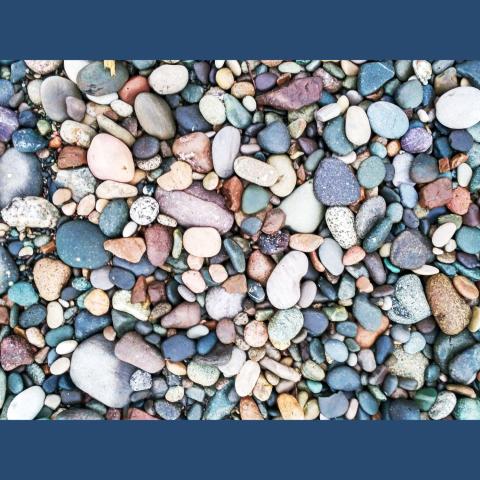 colorful river rocks