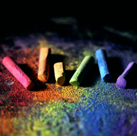 colorful chalk