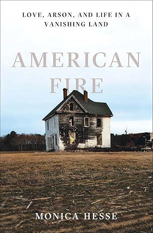 a book cover with a half burned house in the middle of a field with trees in the background with the title of the book on it