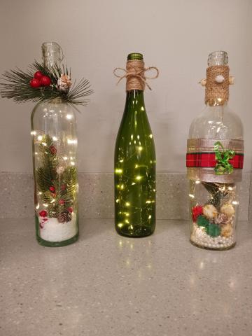 Festive winter bottles