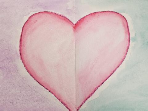Watercolor Valentine's Card