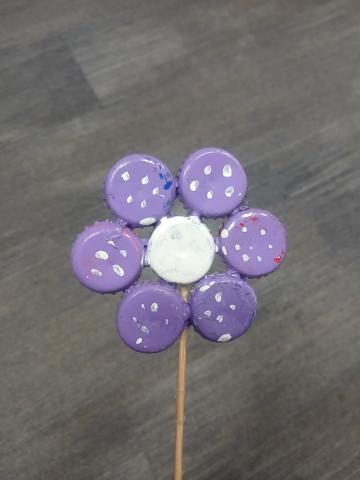 bottle cap flower
