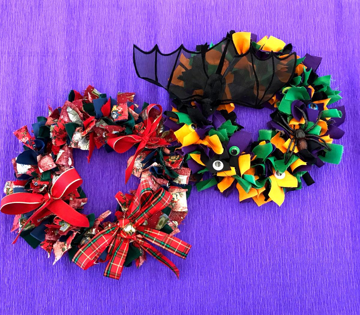 Fabric Scrap Wreaths