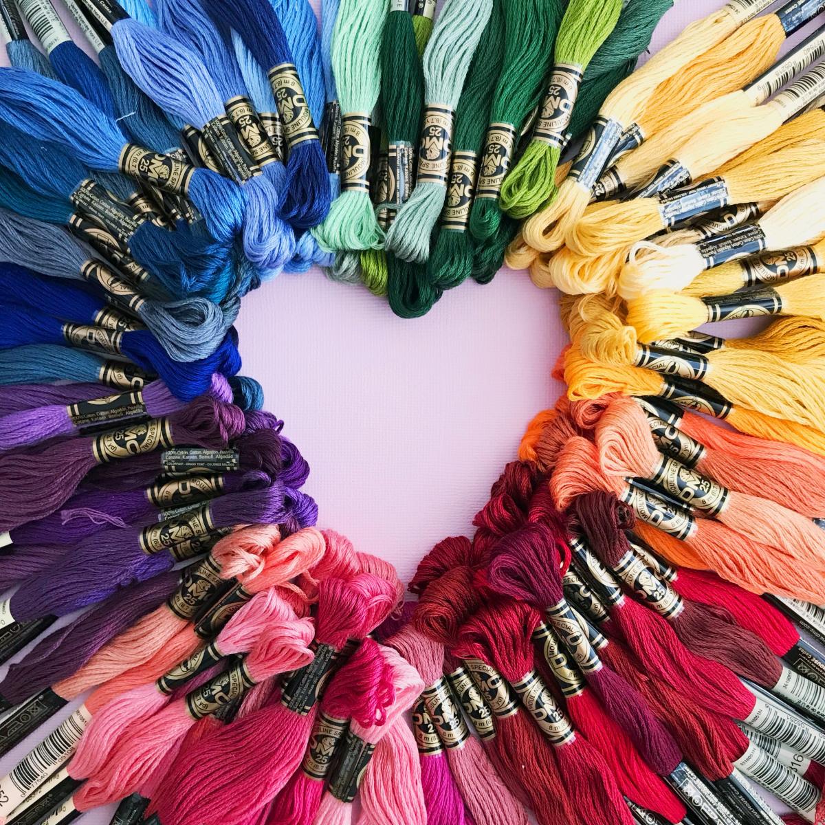 Heart from Embroidery Floss