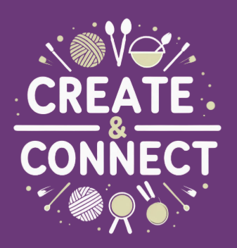 Hobby images with Create & Connect Wording