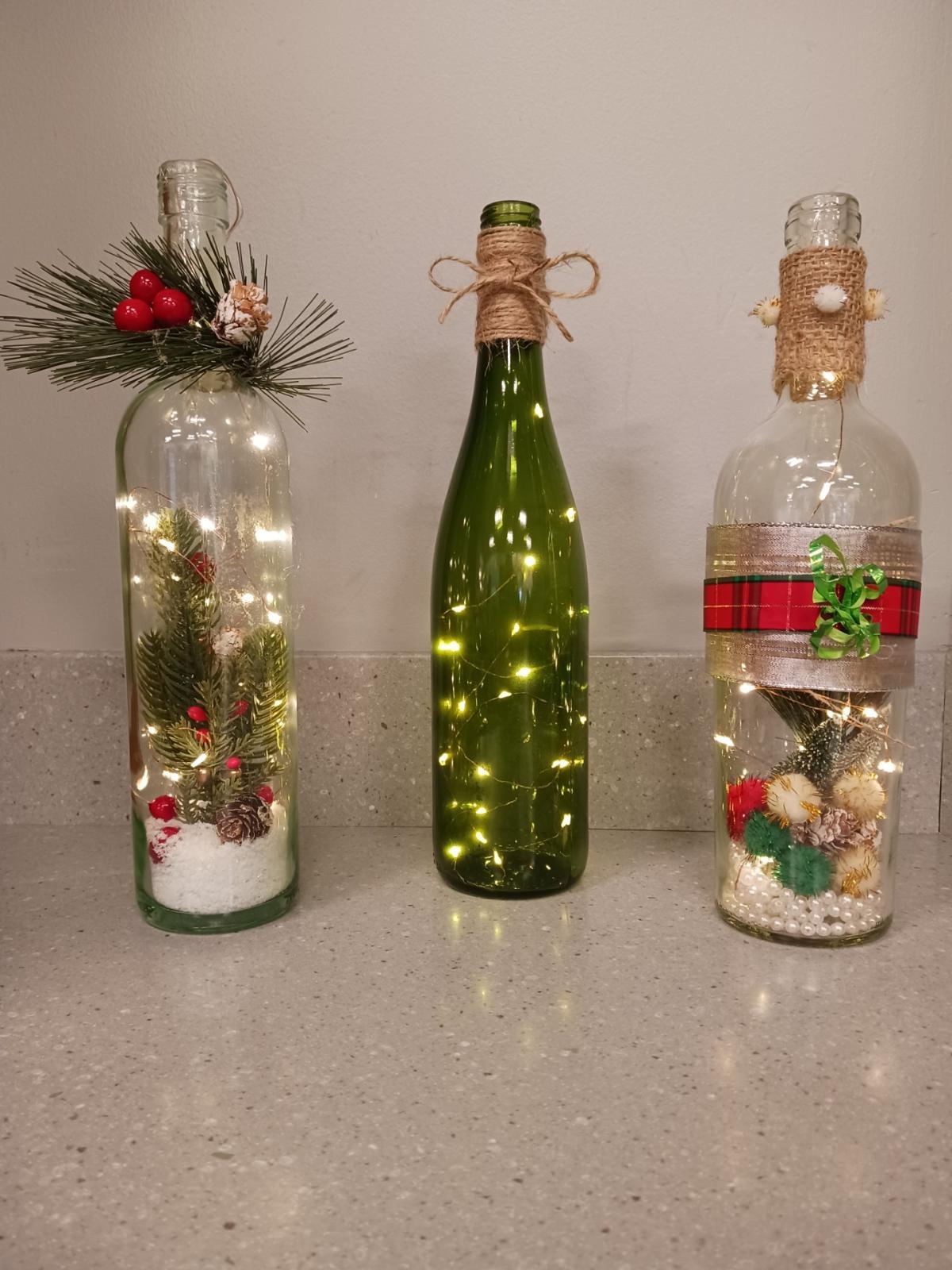Festive winter bottles